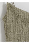 Peak New Season Khaki Rope Strap Asymmetrical Cut Women's Undershirt - 6
