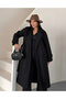 Buttoned Belted Lined Cashmere Coat - 4