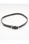 Women's Textured Faux Leather Belt with Silver Buckle Detail - 2
