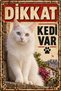 Ankara Cat Caution Cat Present Retro Metal Wall Sign Decorative Cat Warning Sign 30X40Cm