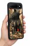 Spark 50 5g Compatible Black Bear Patterned Shockproof Case with Camera Protection - 5