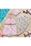 Chiffon Pareolu Girls' Quick Dry 4 Piece Bikini Swimsuit Set - 4