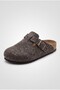 Comfortable Eva Sole Unisex Men's and Women's Home and Outdoor Daily Closed Front Boston Mode Sabo Felt Slippers - 3