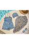 Chiffon Pareolu Girls' Quick Dry 4 Piece Bikini Swimsuit Set - 4