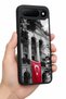 جراب Spark 50 5G متوافق مع نمط العلم التركي، مقاوم للصدمات مع حماية للكاميرا - 5