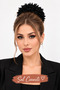 Black and White Arabic Hair Bun Clip Set of 2 with Drawstring and Elastic for Full Volume Women's Hair Clip - 5