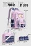 Celdor 3-Piece School Bag Set - Plush Teddy Bear, Orthopedic Backpack, Thermal Lunch Bag and Pencil Case, Lilac - 5