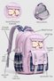 Celdor 3-Piece School Bag Set - Plush Teddy Bear, Orthopedic Backpack, Thermal Lunch Bag and Pencil Case, Lilac - 7