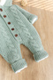 Knitwear Knitted Welsoft Lined Hooded Winter Baby Rompers - 3