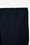Vicks Men's Navy Blue Trousers with Elastic Waist and Laces, Woven Comfortable Cut - 3