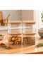 Set of 2 Borosilicate Glass Storage Containers with Bamboo Lids - Vacuum Air-Tight Breakfast, Spice, and Food Jars - 4