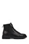 Men's Black Zippered Leather Casual Boots Wm680019Dv