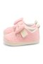 Powder Pink Floral Bow Soft Sole Baby Girl Booties (6-12 Months / 18-19 Number) - Lnc 5204 - 2
