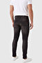 Men's Slim Fit 98% Cotton Lycra Stonewashed Black Denim Trousers Jean 2600026 - 5