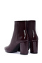 Gritti Women's Burgundy Zippered Thick Heeled Patent Leather Boots Wf260005Dr - 7