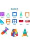 Magnetic Tiles Building Blocks,Clear Magnetic 3D Building Blocks Construction Playboards,48 - 4