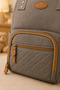 Gray Quilted Detailed Baby Care Backpack - 5