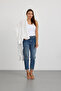 Women's Ribbed Thick Strap Basic White Blouse Undershirt - 2