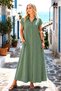 Green Linen Shirt Dress - 2