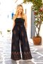 Black Patterned Loose-Fit Trousers