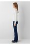 M1710910 Twirl Patterned Sweater Women's Sweatshirt White - 5