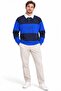 M0S20218 Logo Printed Surf the We Collar Detailed Men's Sweatshirt Dark Blue - 2