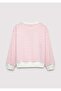 M7S10201 Kuromi Printed Striped Girls' Sweatshirt Pudra - 3
