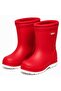 Mellow Furry Pvc Water Boots Rain Boots Orthopedic Children's Boots Red - 8