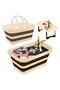 30L Large Foldable Plastic Storage Basket with Lid for Kitchen, Home & Multi-Purpose Use - 2