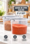 Set of 2 8-Liter Transparent Food Storage Containers with Locking Lids – Gray Locking Pantry Container with 2 Shovels as a Gift - 6
