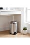 5L Stainless Steel Pedal Bin | Soft Closing Lid | Fingerprint Resistant | Compact Bathroom & Toilet Waste Bin | Hands-Free Step Pedal | Premium Home & Office Trash Can - 4