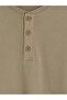 Ozmarka New Season Beige Regular Fit Striped Men's Pajama Set - 7