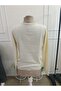    Women's Long Sleeve V-Neck Knitwear Blouse - 6