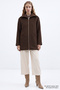 Ribbed Wool Blend Lined Oversized Coat - 2