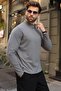 Smoked Half Turtleneck Slim Fit Men's Sweatshirt E7202 - 2