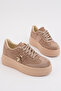 Women's Mink Suede Star Butterfly Thick Sole Sneaker - 4
