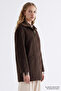 Ribbed Wool Blend Lined Oversized Coat - 4