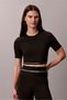 Icon Sport Ss Tee with Wb Women's Crew Neck T-Shirt Black