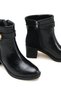 Aurora Alma Women's Heeled Boots 0012030 Black Wrinkled Patent Leather - 4