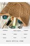 Women Straw Woven Shoulder Bag Summer Beach Travel Crossbody Handbag Classics Satchel Purse Woven Ha - 5