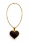Black Heart Pendant Gold Color Chain Necklace – Minimalist, Stylish and Elegant Design - 2