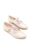 Rhea Amara Women's Ballerinas 0012801 Beige Wrinkled Patent Leather