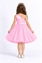 Girl's One Shoulder Short Dreamy Tulle Special Occasion Dress with Pearls - 2