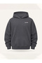 Unisex Women's and Men's Unbroken Design Text Printed Oversize 3 Thread Hooded Sweatshirt - 2