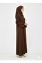 Rizqé Espresso Taupe Minimalist Modest Structured Panel Abaya - 3