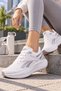Women's Sports Shoes White Gray Casual Sneaker Walking Shoes