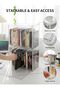 Clear Acrylic DVD Storage Organizer Boxes, 2Pcs Durable Disc Holder, Fits Up to 34 Cases Each, Stack - 2