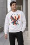 Men's Emerald Phoenix Printed Crew Neck Casual Regular Fit Sweatshirt