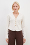 Buttoned V-Neck Thessaloniki Knitted Cardigan - 4