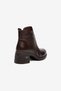 Brown Genuine Leather Heeled Boots with Zipper and Accessory Detail on the Heel - 4